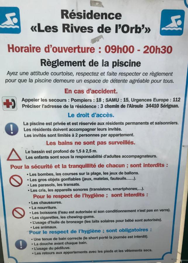 Vacances Avec Piscine Et Entree Autonome Dans Jolie Appartement Jusqu'A 4 Personnes Serignan Bagian luar foto